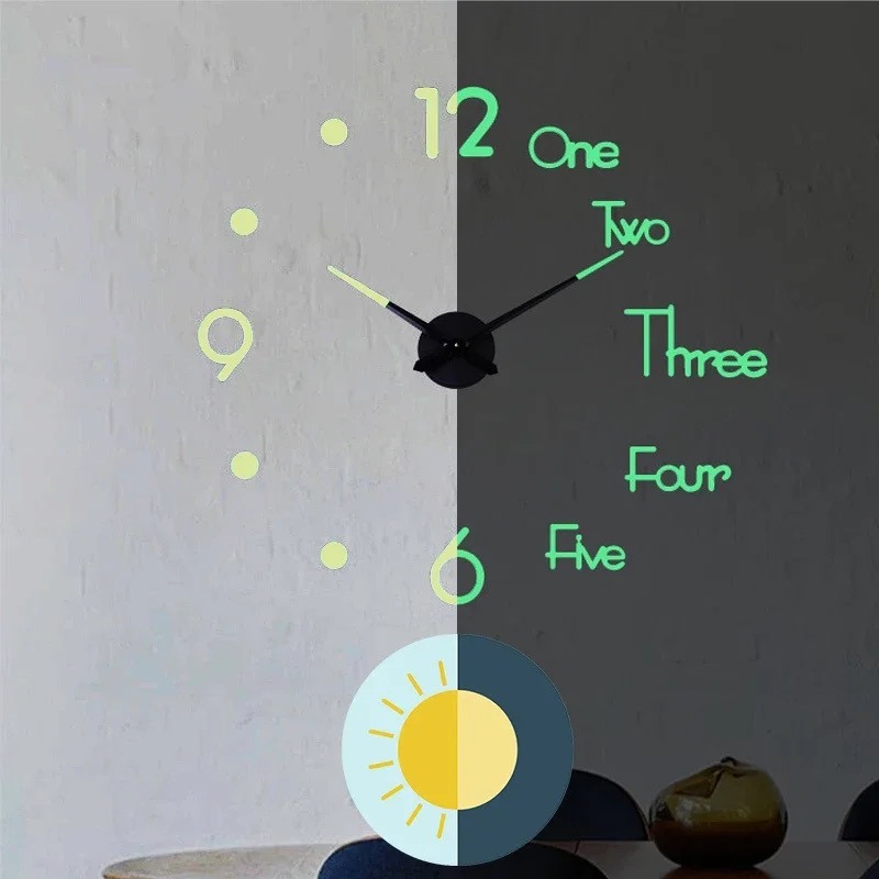 3D Luminous Decorative Wall Clock